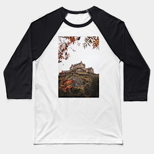 Edinburgh Castle in autumn Baseball T-Shirt